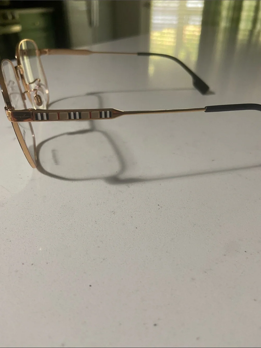 Burberry Women's Black Rim & Gold Metal Frame Glasses new without tag. Frames